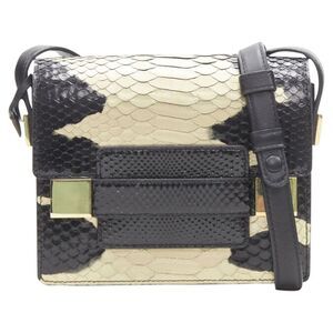 Delvaux Scaled Leather Crossbody Box Bag